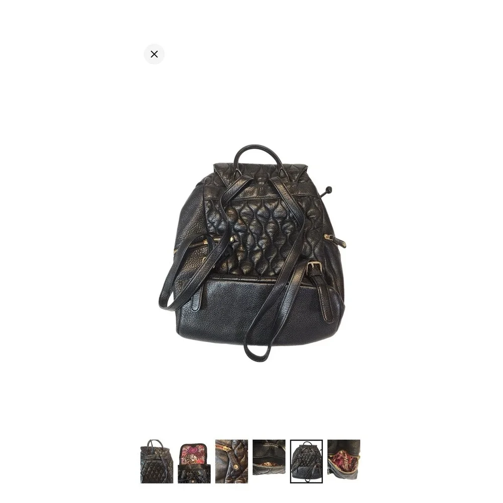 Vera Bradley Amy Quilted Leather Soft Backpack‎ Black